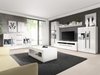 Ensemble de salon Ophsalu 112 (Blanc + Blanc brillant)