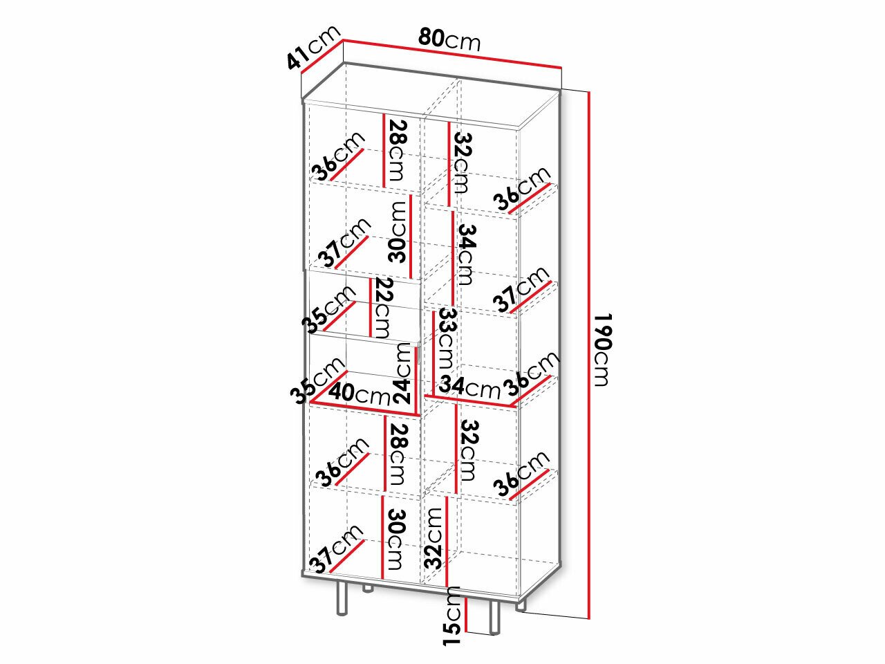 Étagère Decus I (Noir)
