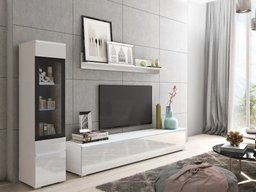 Ensemble de salon Mirfivo 100 (Blanc + Blanc brillant)