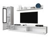 Ensemble de salon Mirfivo 100 (Blanc + Blanc brillant)