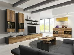 Ensemble de salon Serodeu 104 (Noyer + Brun foncé)