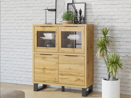 Étagère Avicavu 103 (Chêne wotan + Noir)