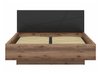 Lit Fivale 122 (Chêne delano foncé + Noir mat)