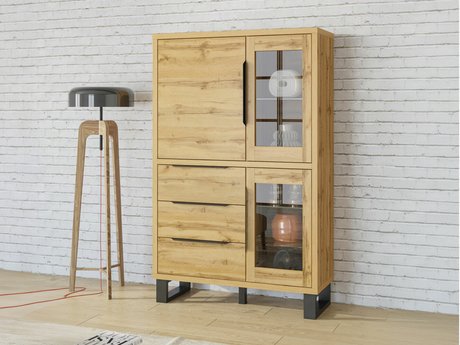 Étagère Avicavu 104 (Chêne wotan + Noir)