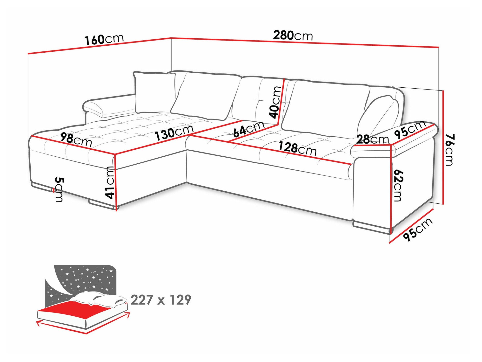Canapé d'angle Comfivo Mica II (Tracy 211.01)