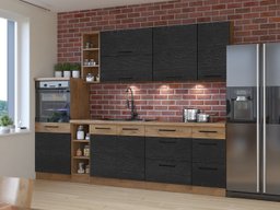 Cuisine complète modulaire Wood Dark 130