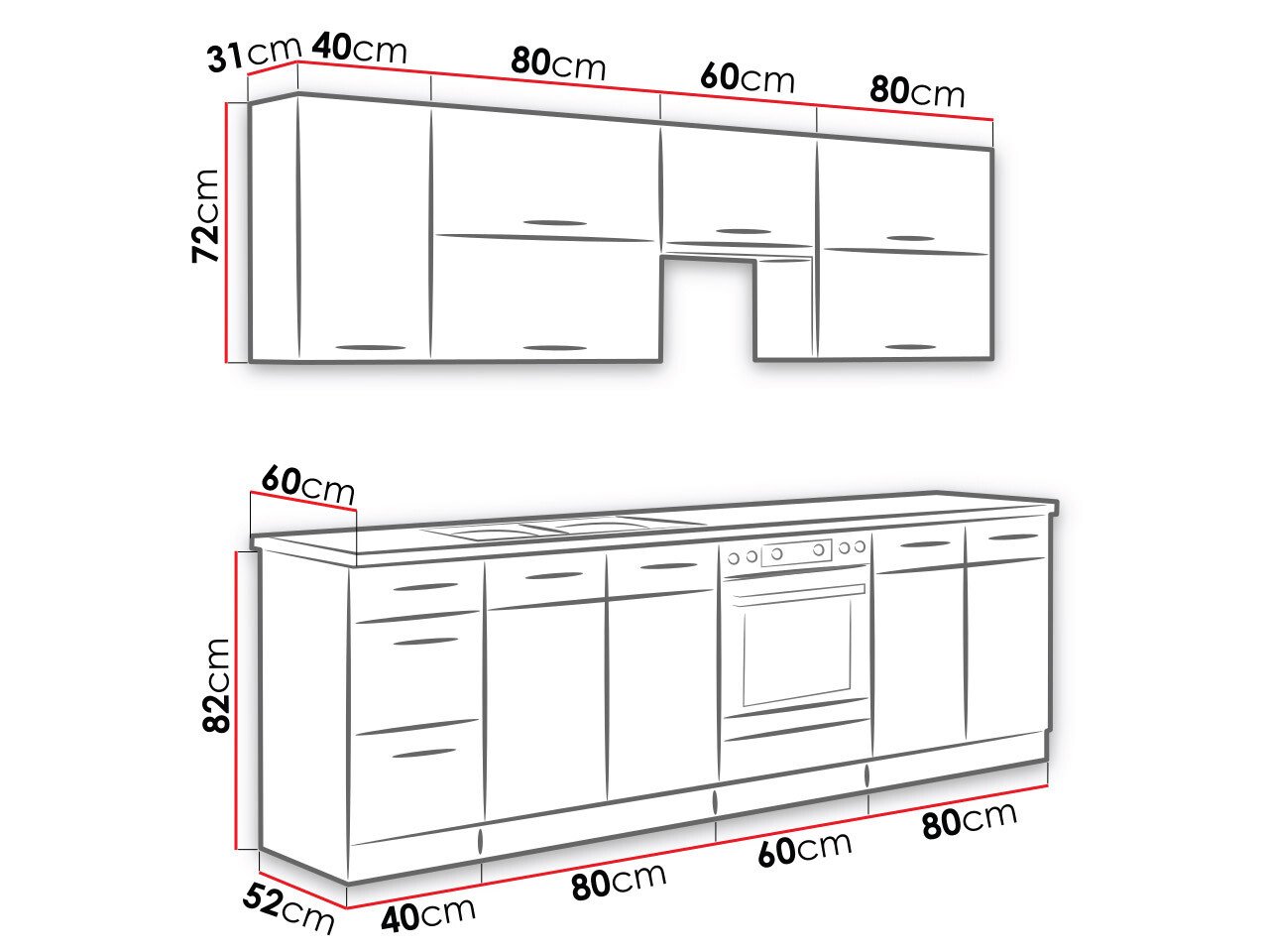 Cuisine complète modulaire Wood Dark 128