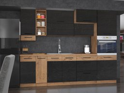 Cuisine complète modulaire Wood Dark 129