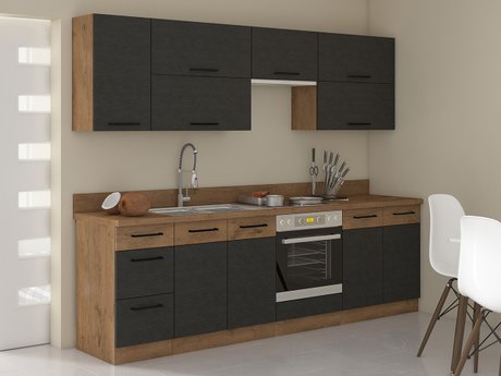 Cuisine complète modulaire Wood Grey 135
