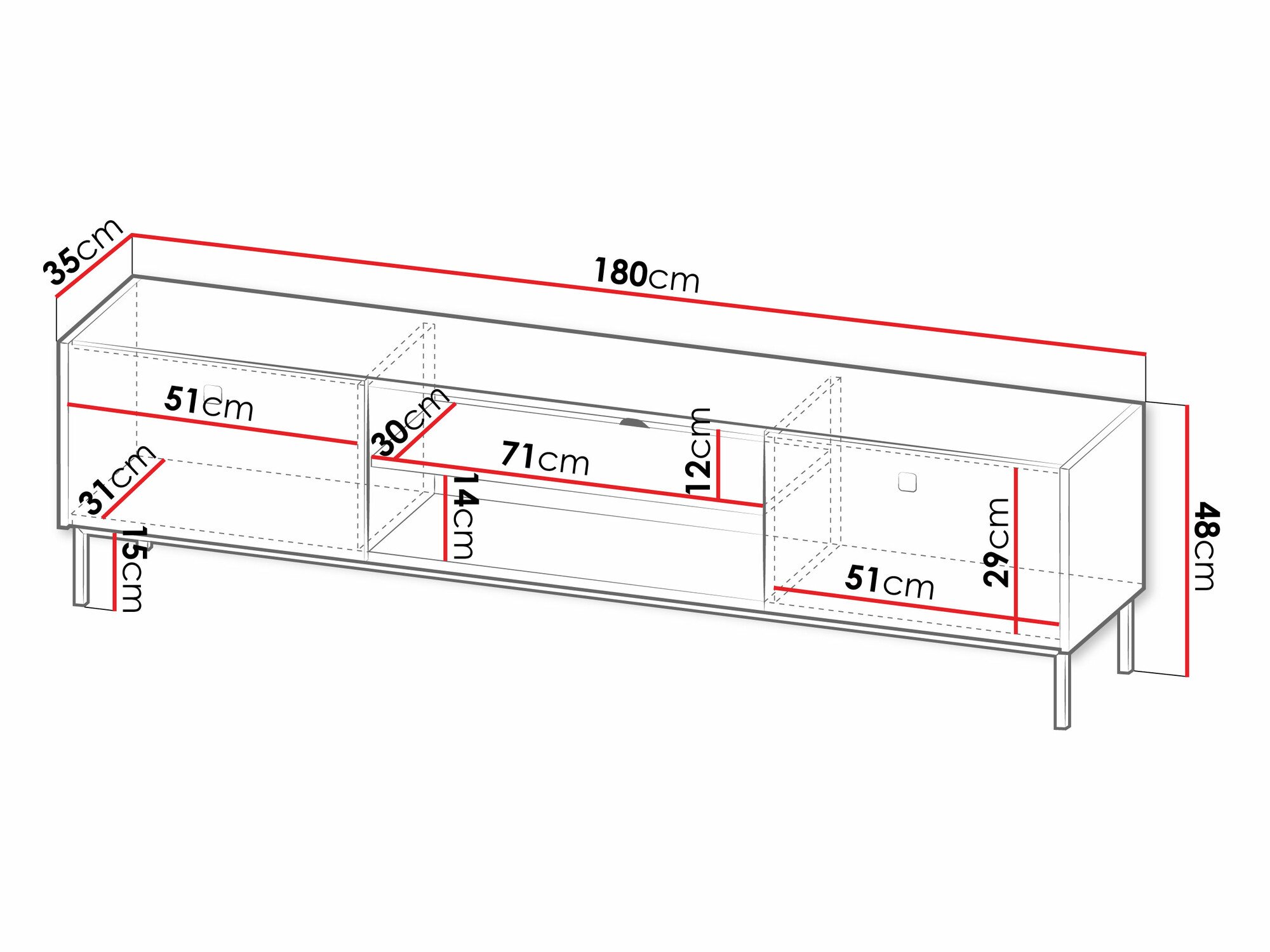 Meuble TV Comfivo Nunove 104 (Blanc)