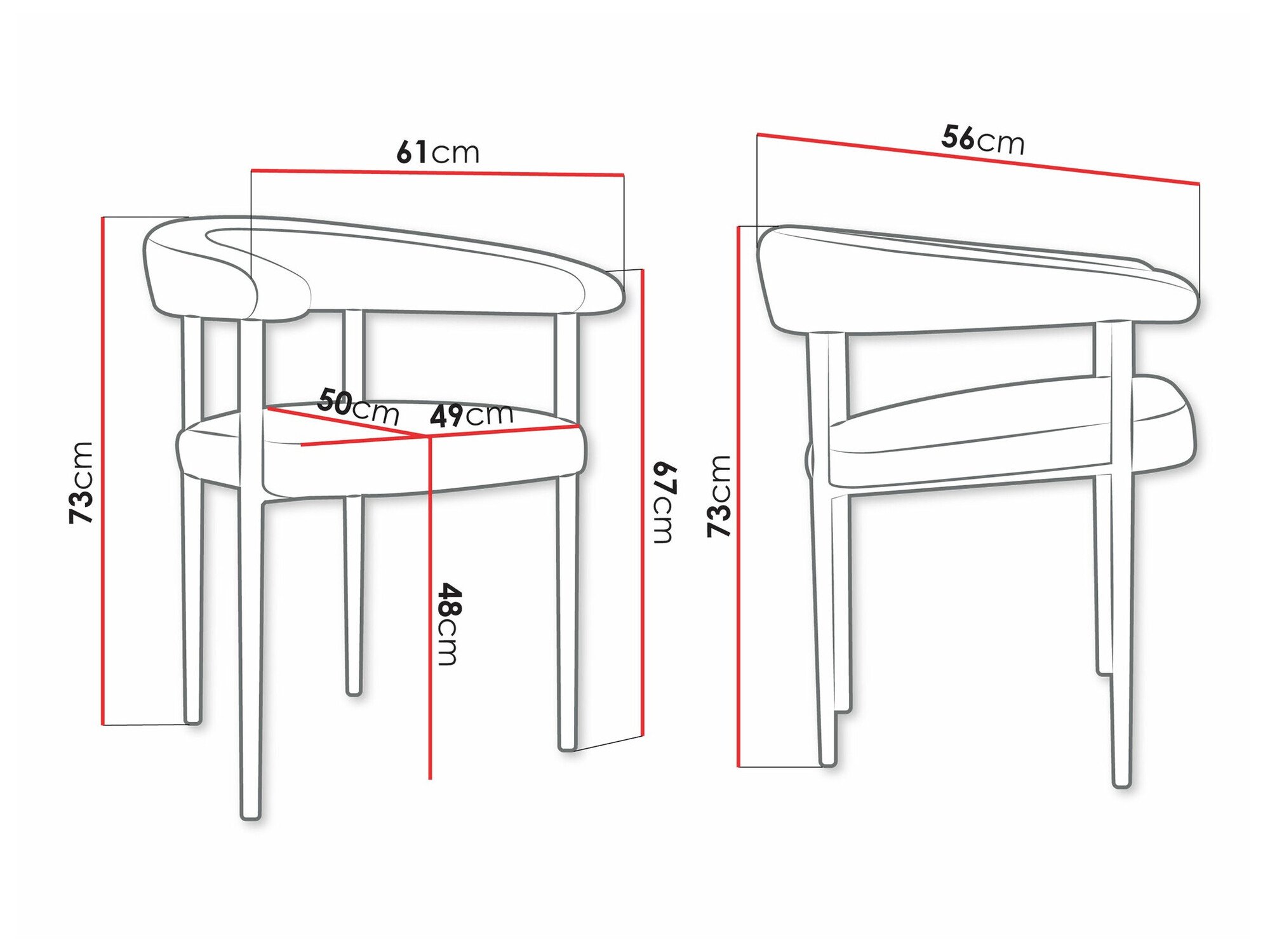 Chaise Jackson 110 (Noir + Magic Velvet 2216)