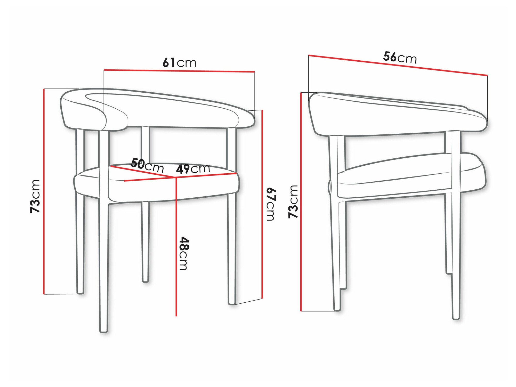 Chaise Jackson 110 (Noir + Magic Velvet 2250)