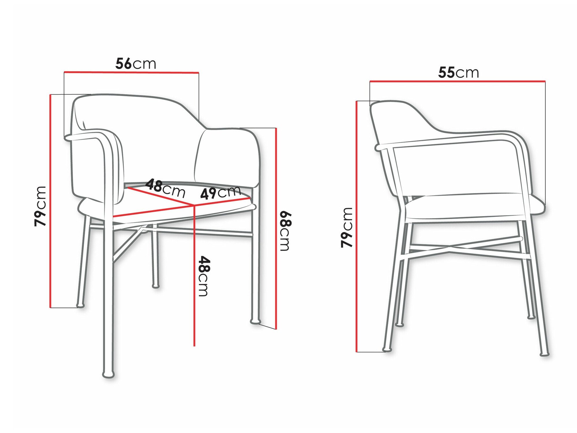 Chaise Jackson 113 (Noir + Magic Velvet 2217)