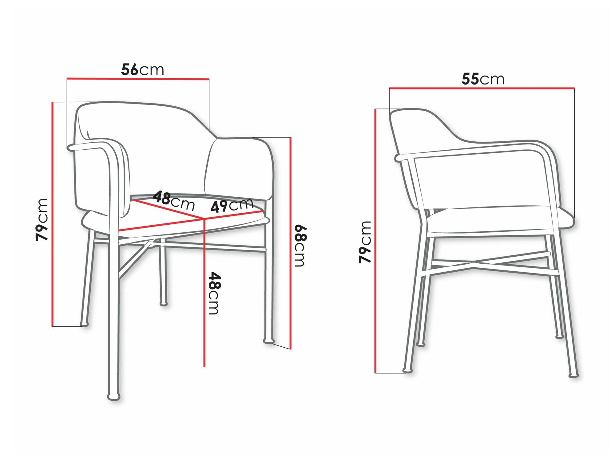 Chaise Jackson 113 (Noir + Magic Velvet 2240)