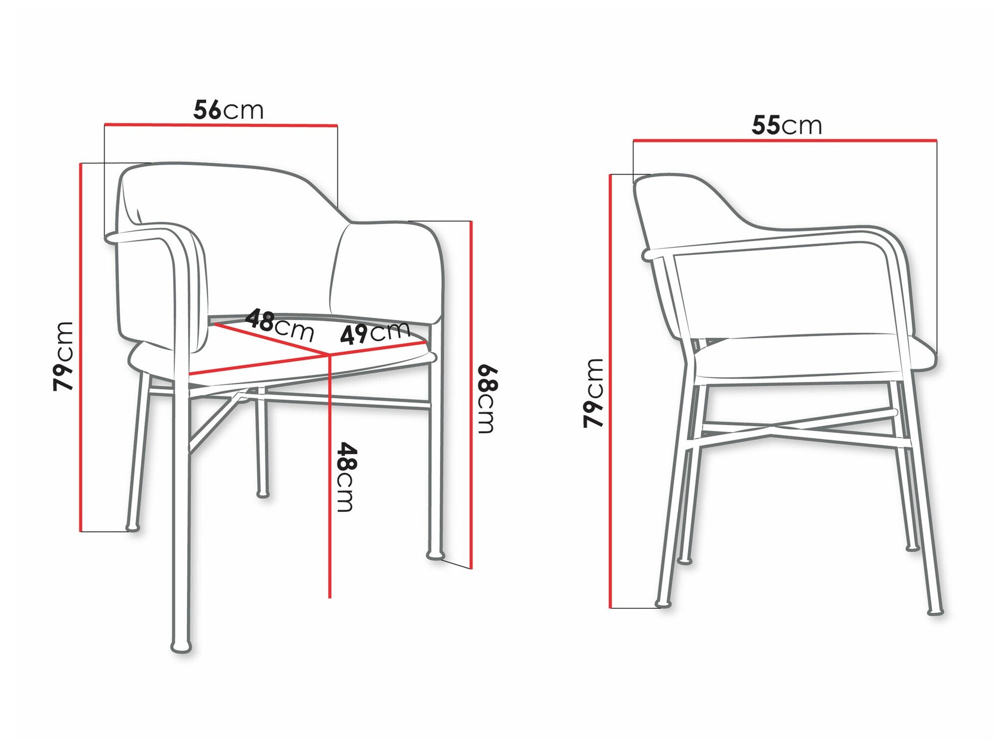 Chaise Jackson 113 (Noir + Magic Velvet 2258)