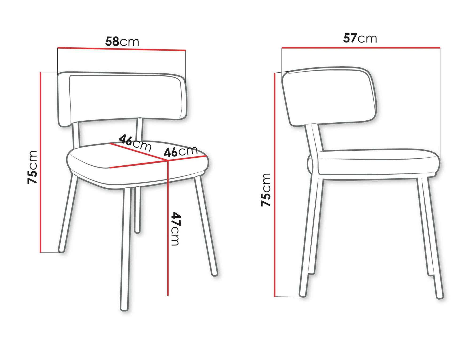 Chaise Jackson 114 (Noir + Magic Velvet 2240)