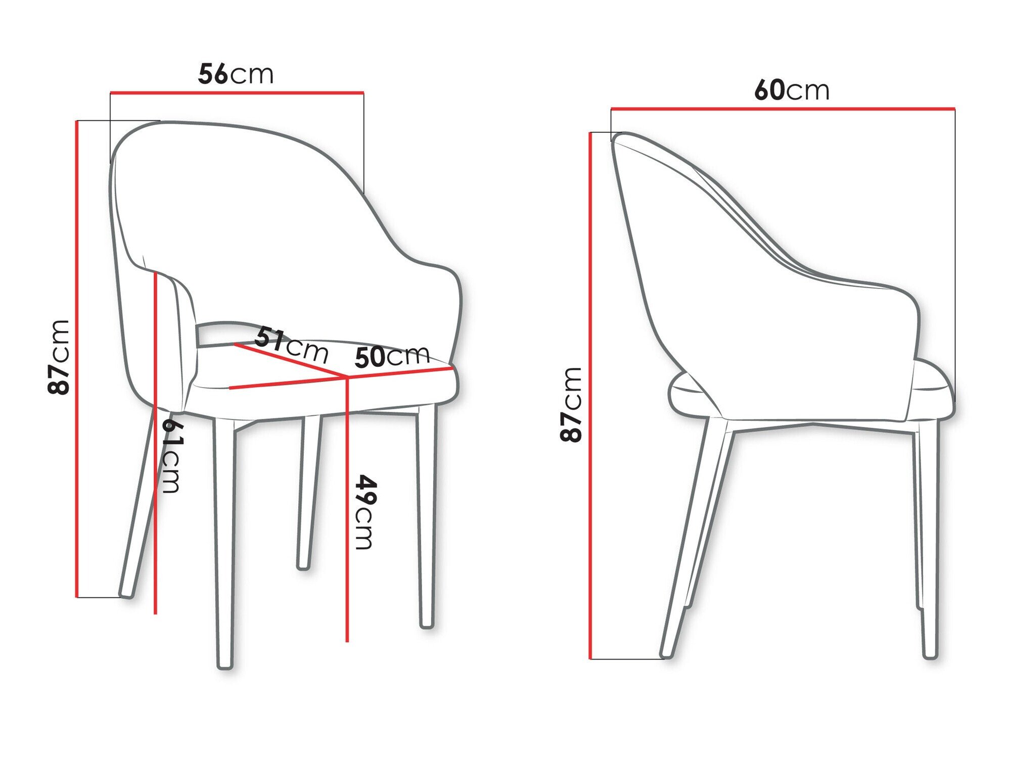 Chaise Jackson 116 (Noir + Magic Velvet 2250)