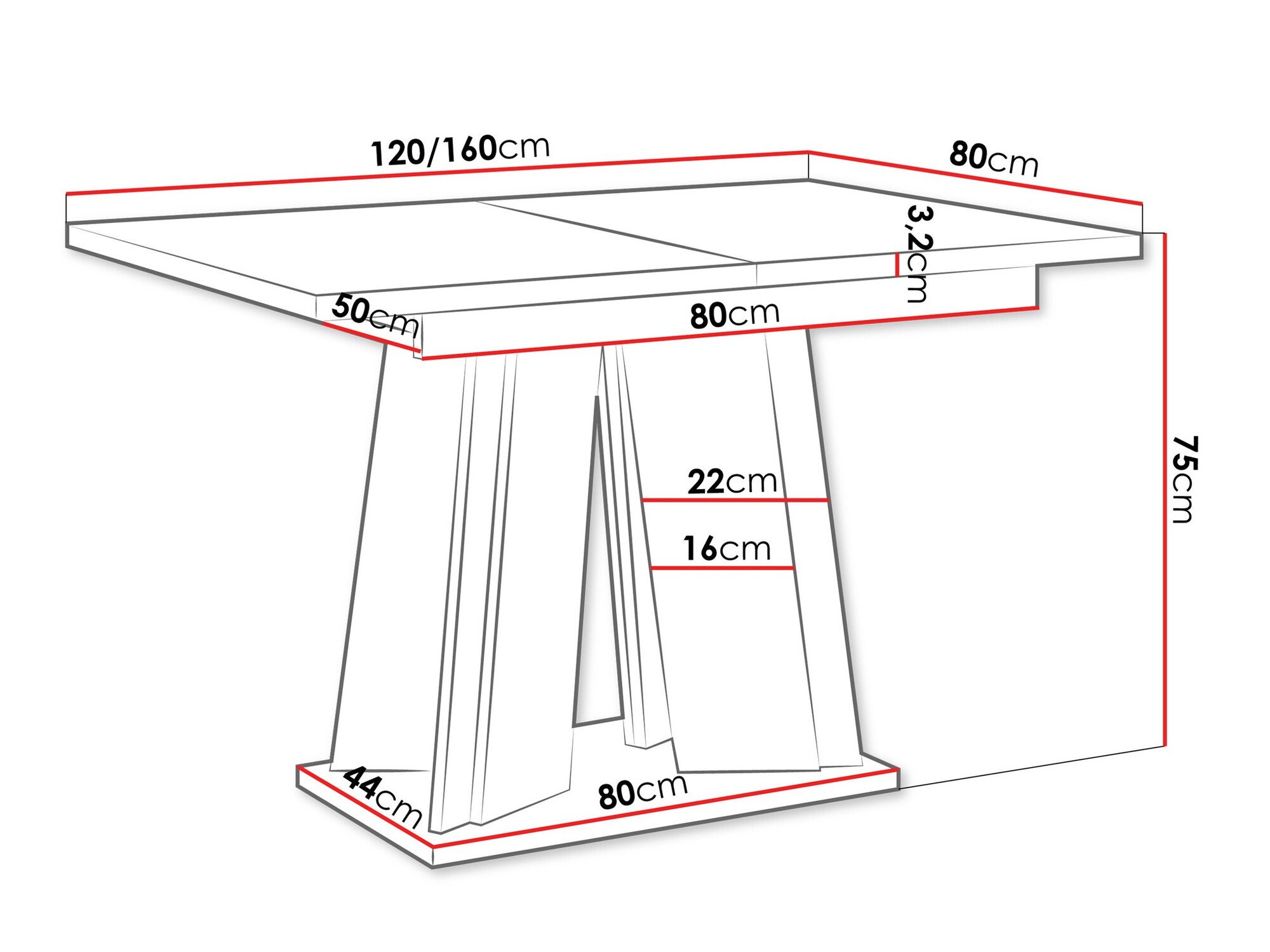 Table Goodyear 129 (Blanc brillant)