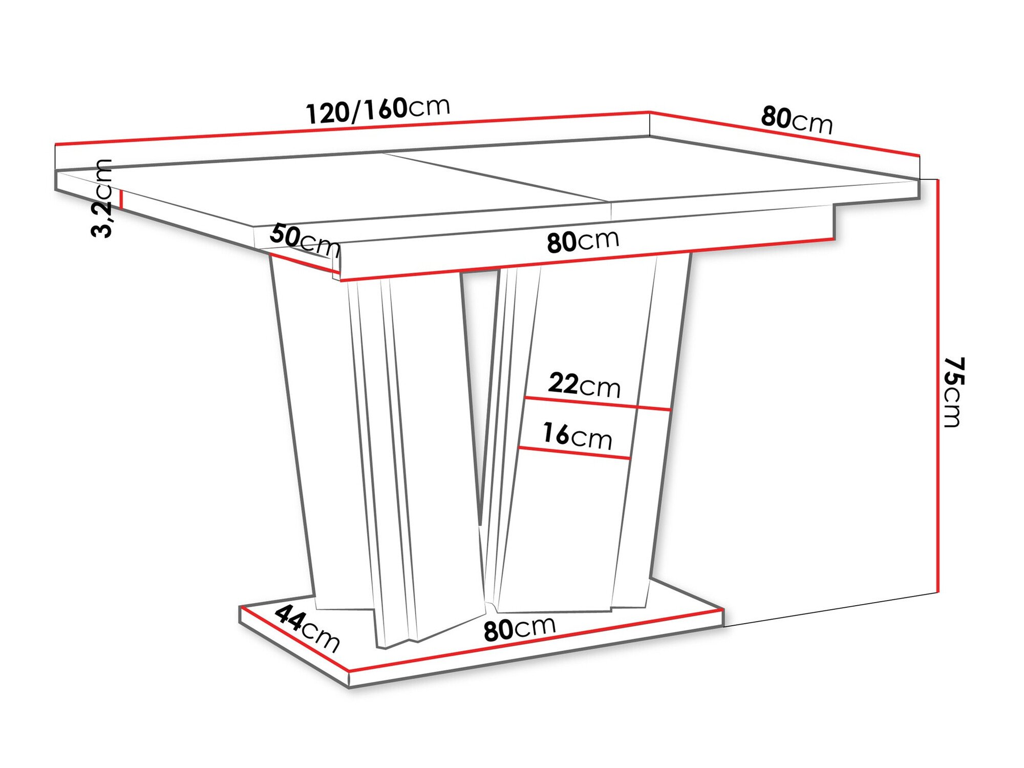 Table Goodyear 130 (Marbre noir)