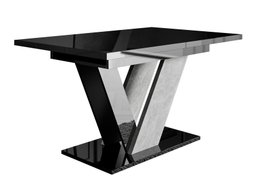 Table Goodyear 131 (Noir brillant + Béton)