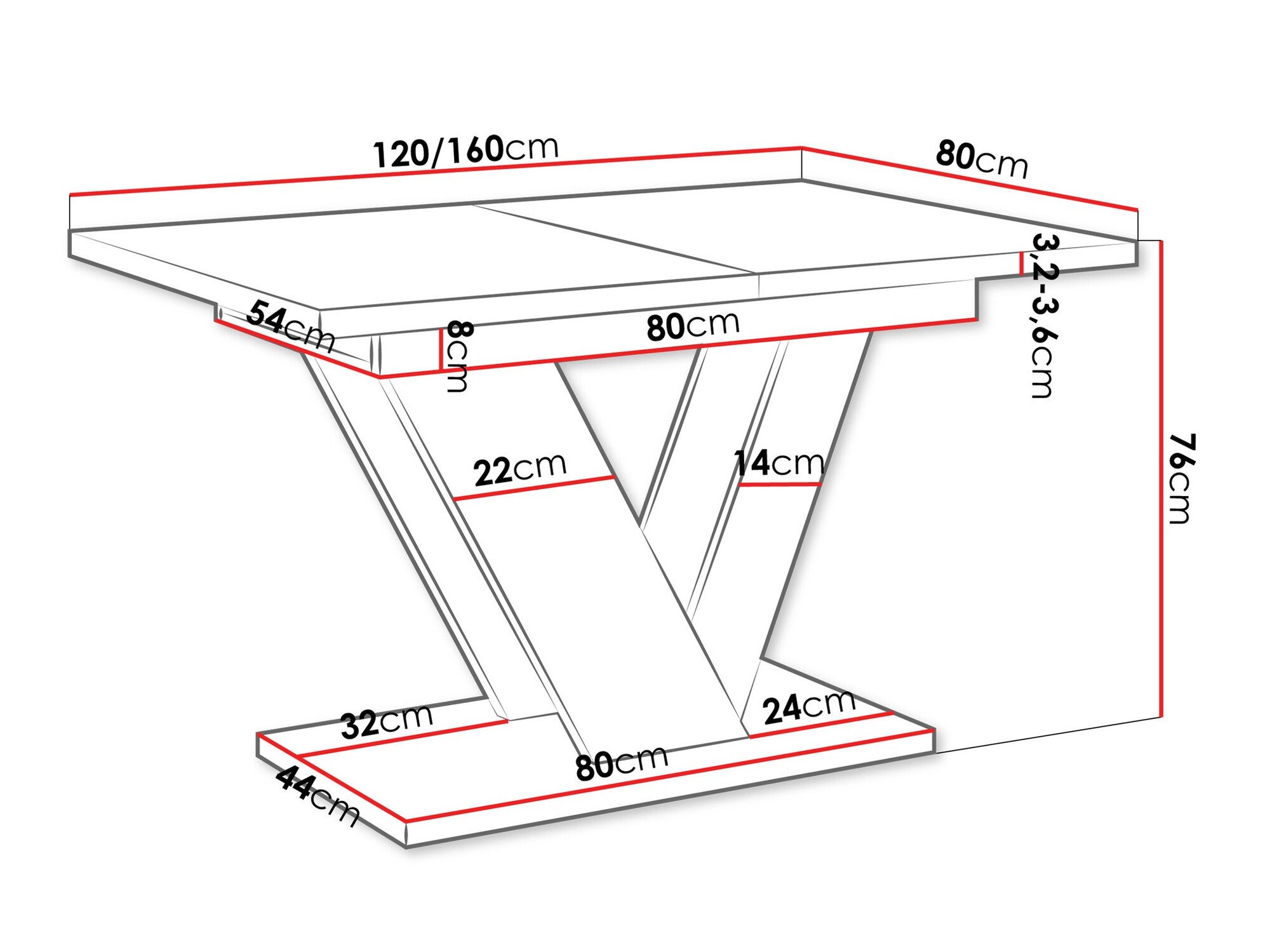 Table Violium (Marbre noir)