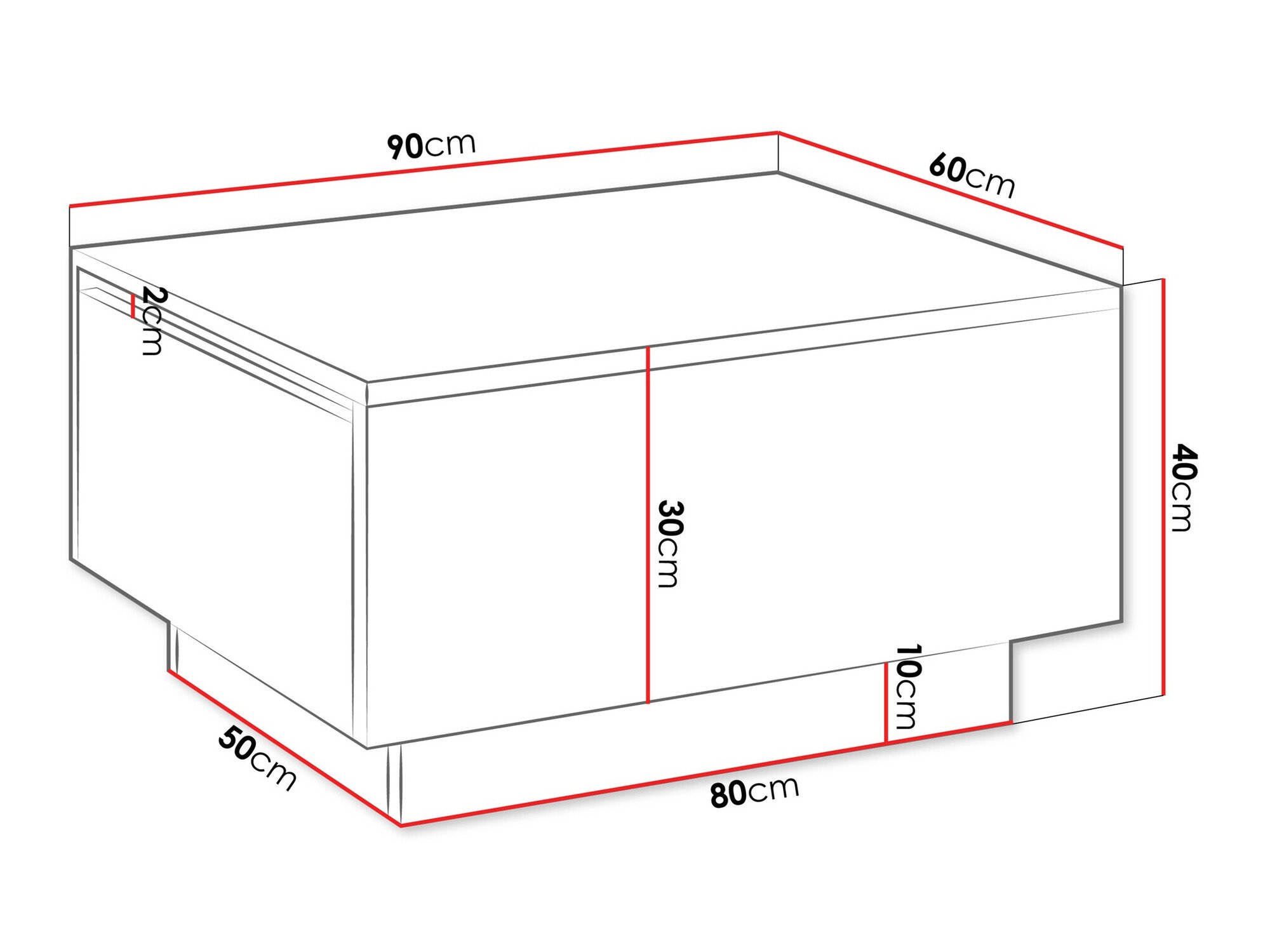 Table basse Goodyear 134 (Marbre blanc)