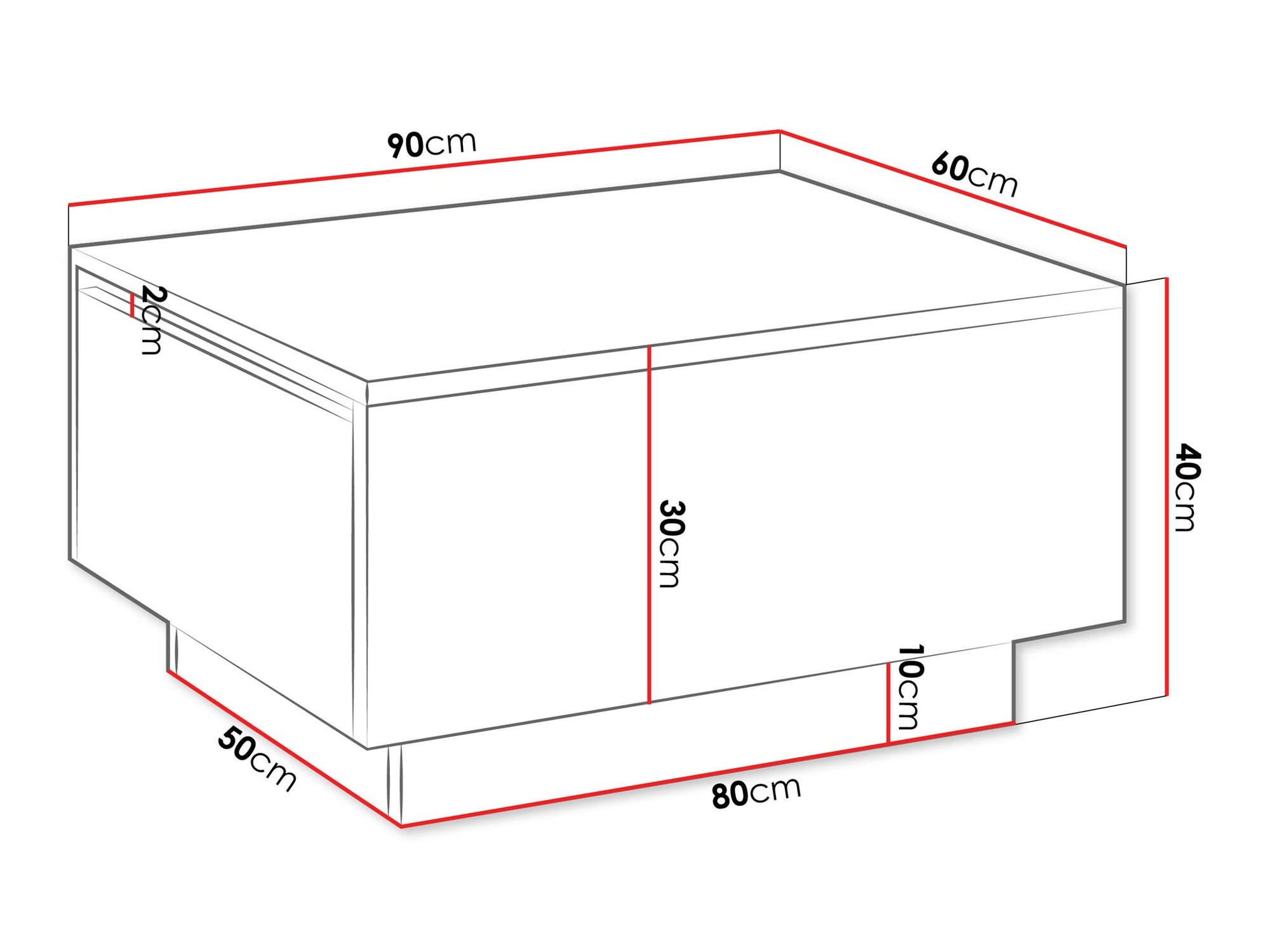 Table basse Goodyear 134 (Noir)