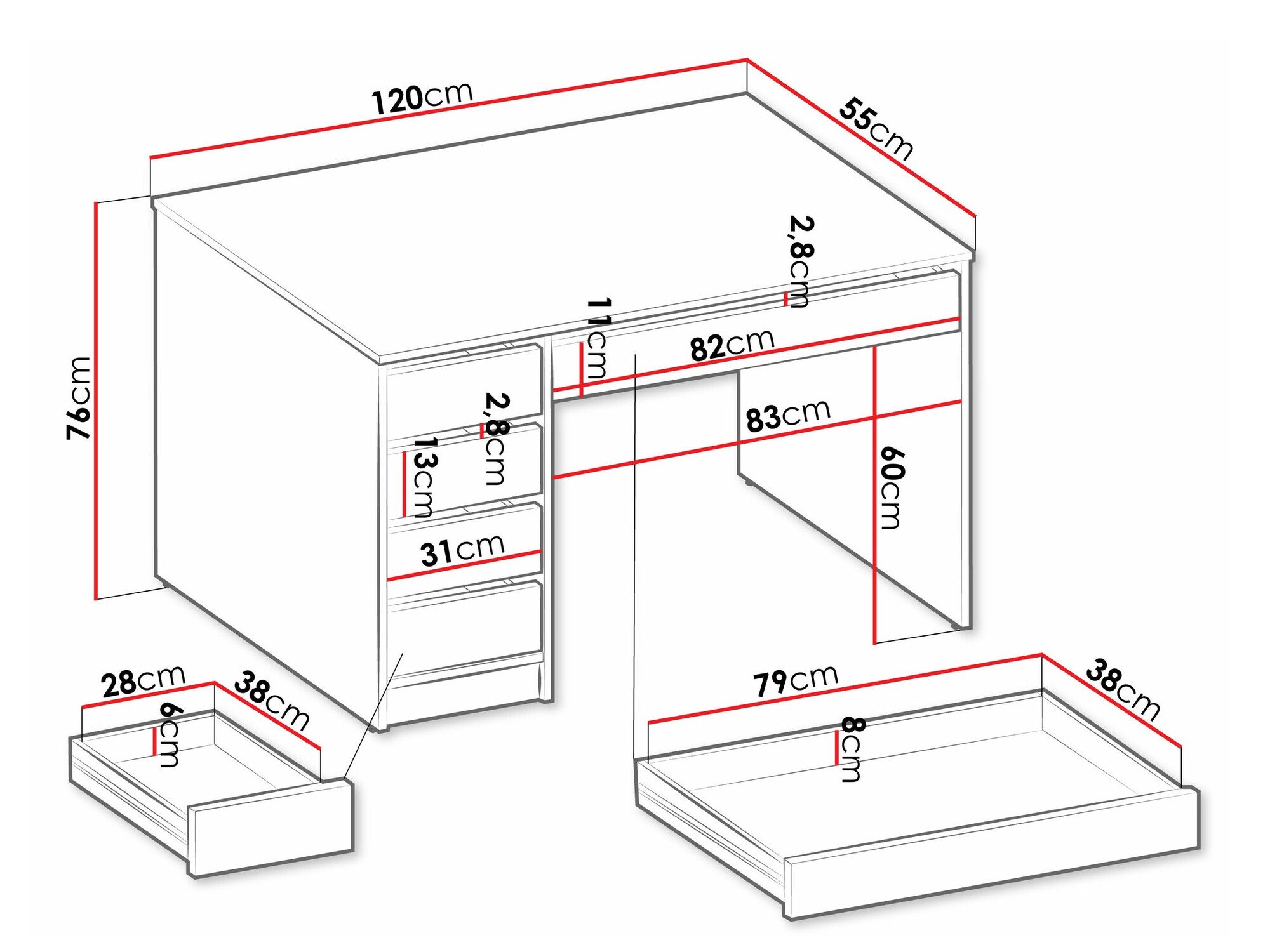 Bureau Comfivo 312 (Chêne Artisan)