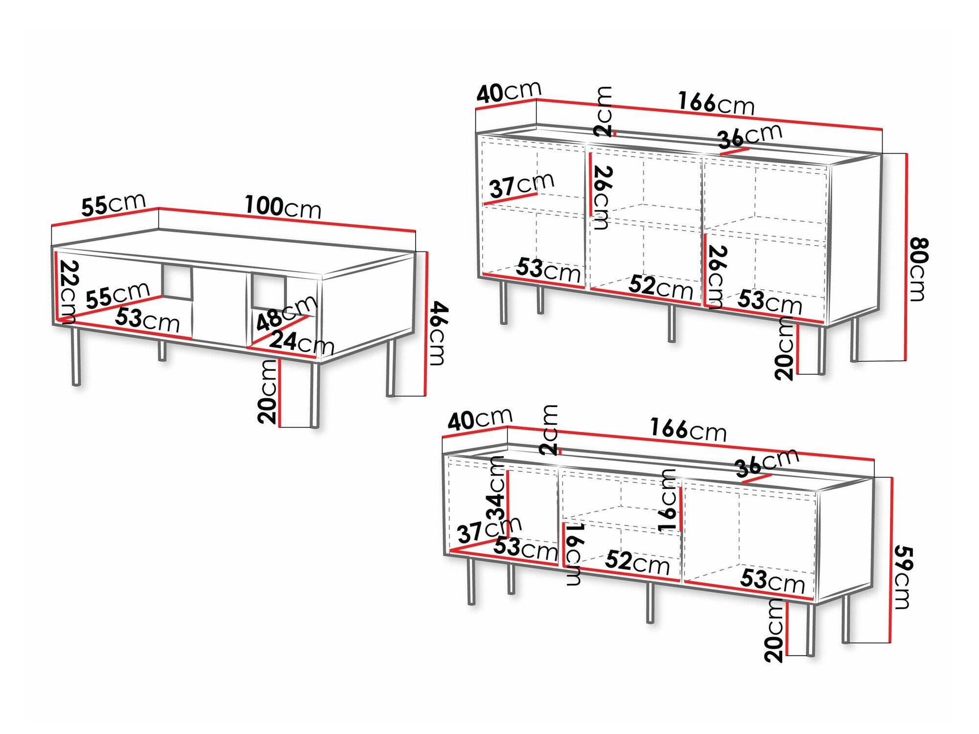 Ensemble de salon Mortali 108 (Noir)