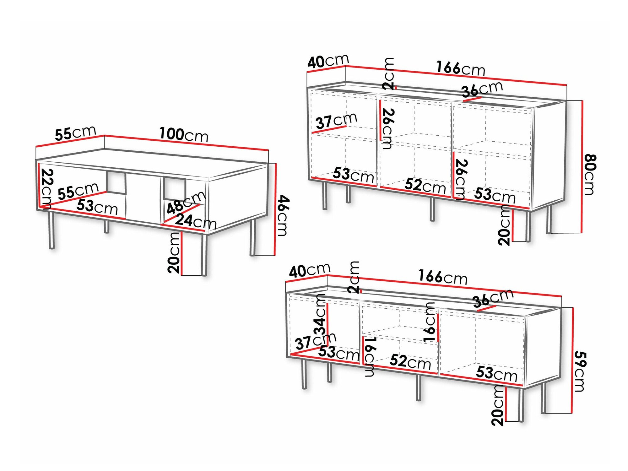 Ensemble de salon Sillen (Cachemire)