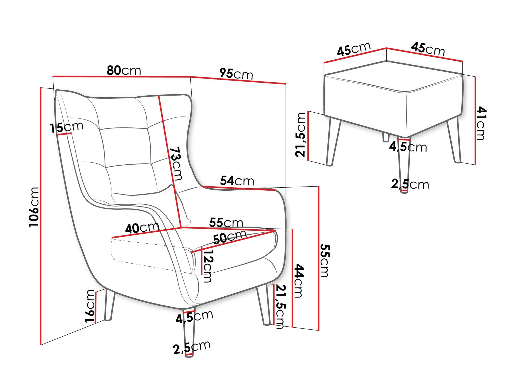 Fauteuil Comfivo Ulmus V (Poso 110)