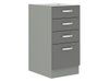 Armoire modulaire avec tiroirs Multi Grey 122