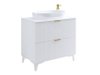 Armoire de lavabo à poser Liretu 102 (Blanc)
