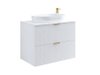 Armoire de salle de bains murale pour lavabo Liretu 107 (Blanc)