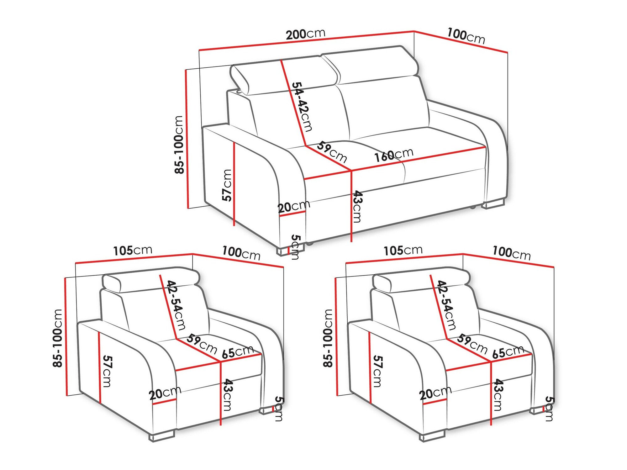 Ensemble de canapés Ovos (Crown 10)