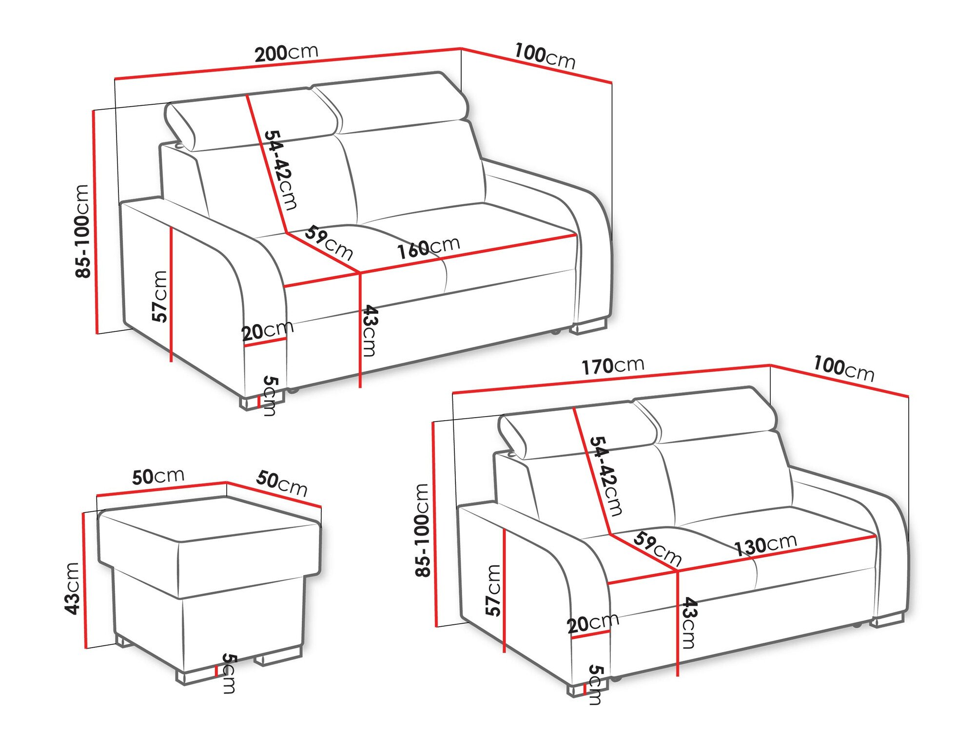 Ensemble de canapés Ovos I (Crown 11)