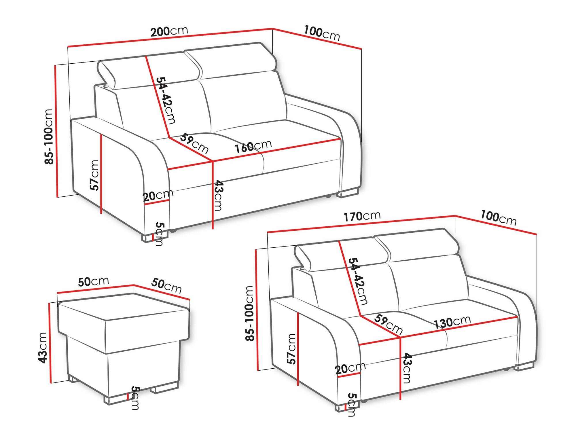 Ensemble de canapés Ovos I (Crown 17)