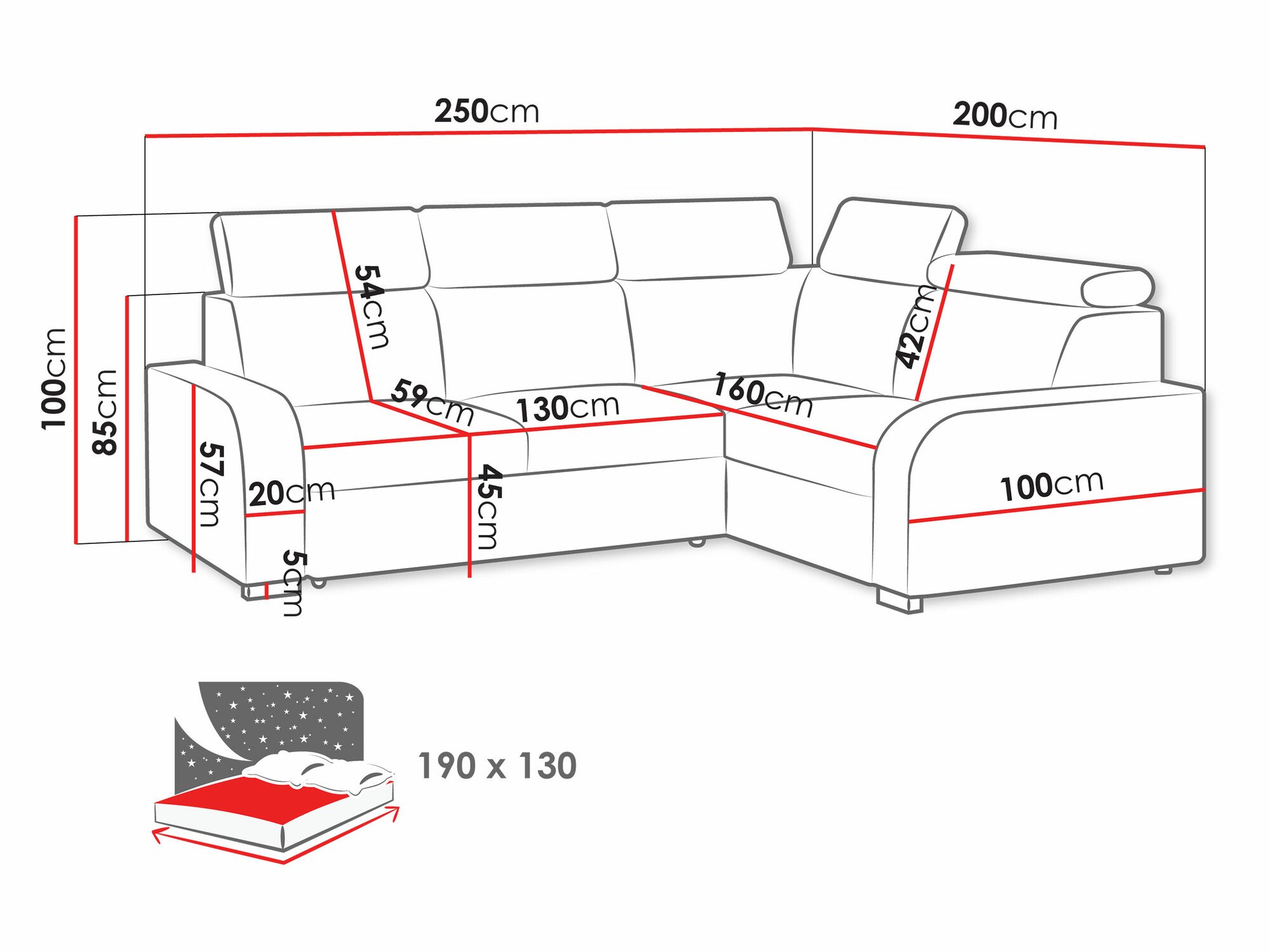 Canapé d'angle Etrcala 109 (Crown 10)