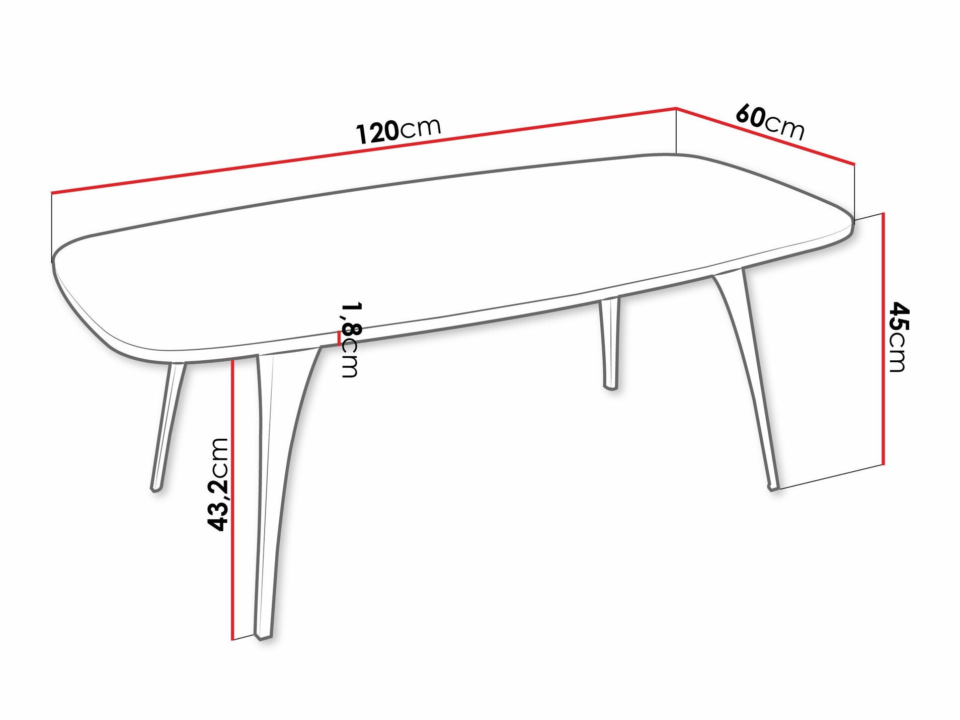 Table basse Oswego 125 (Blanc)
