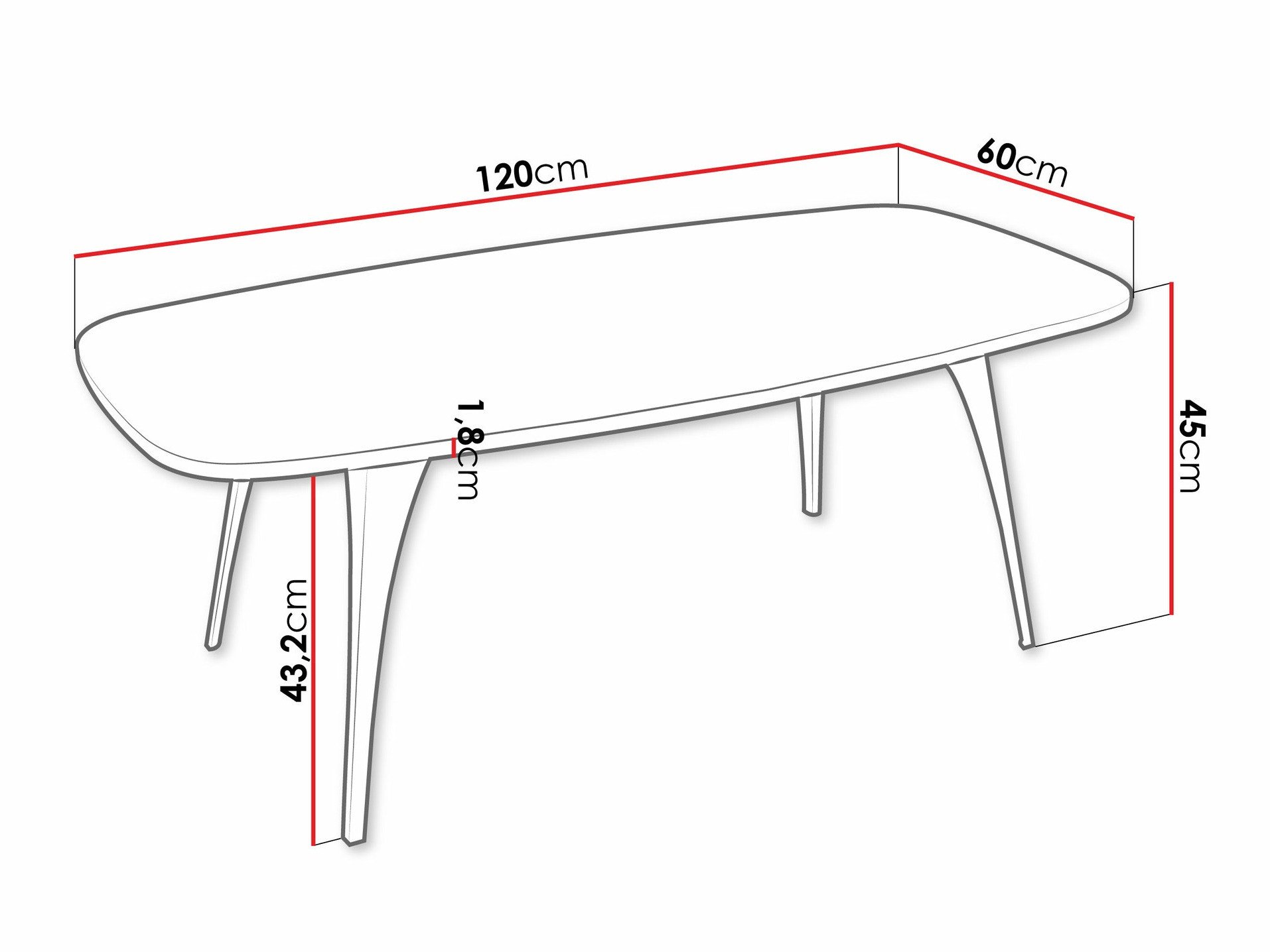 Table basse Oswego 125 (Chêne doré artisanal)