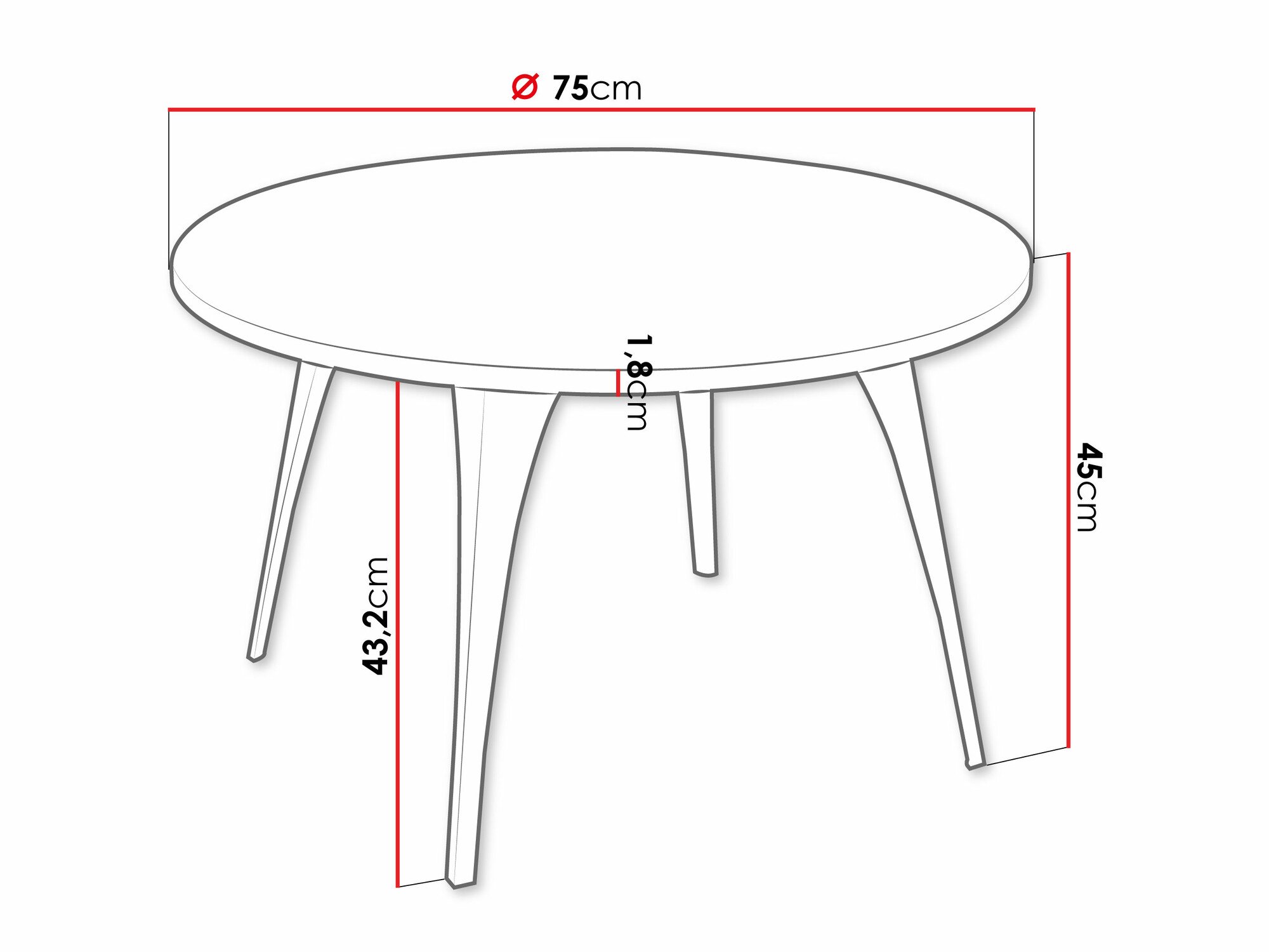Table basse Oswego 126 (Noir)