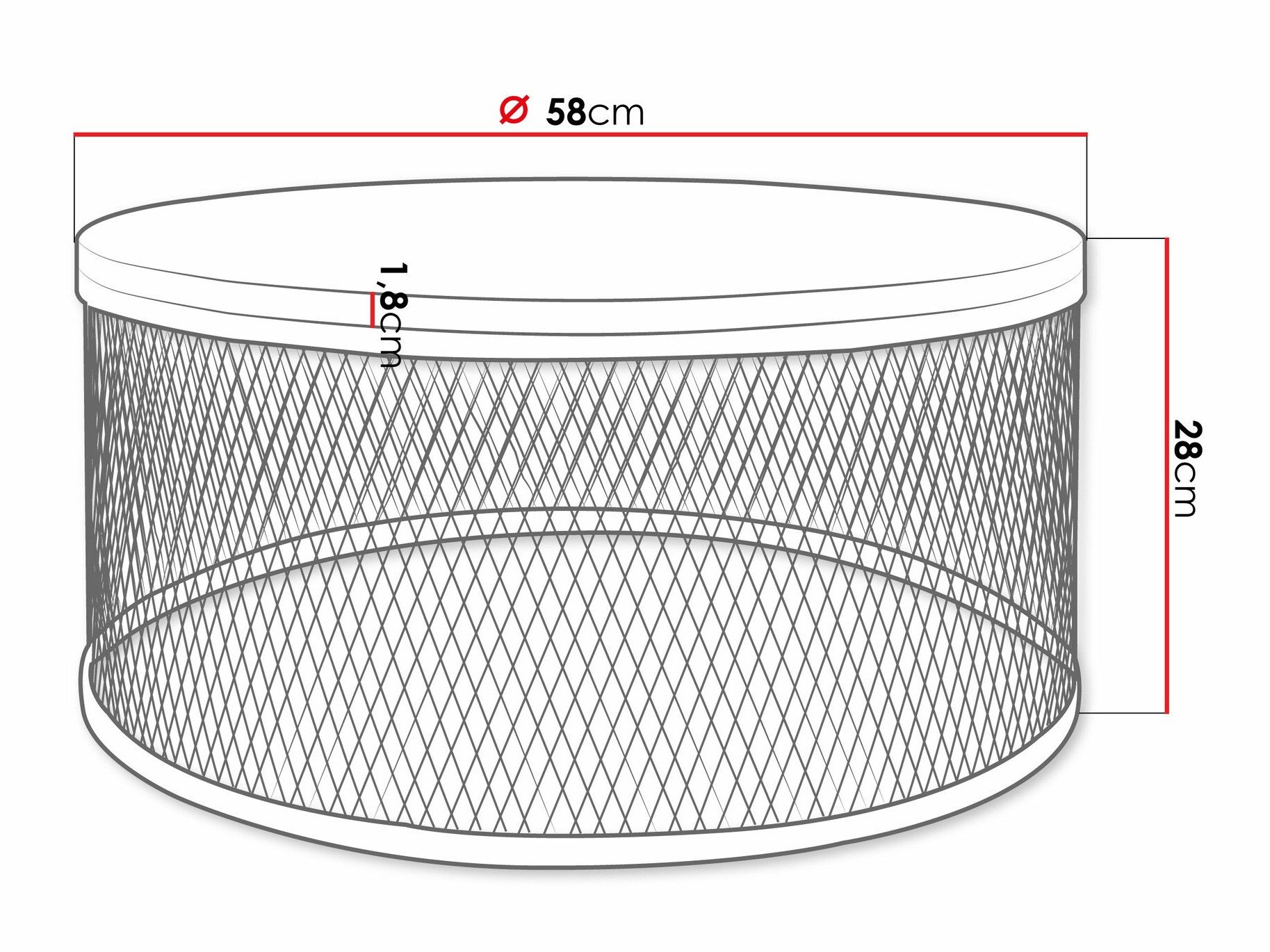 Table basse Oswego 127 (Noir)