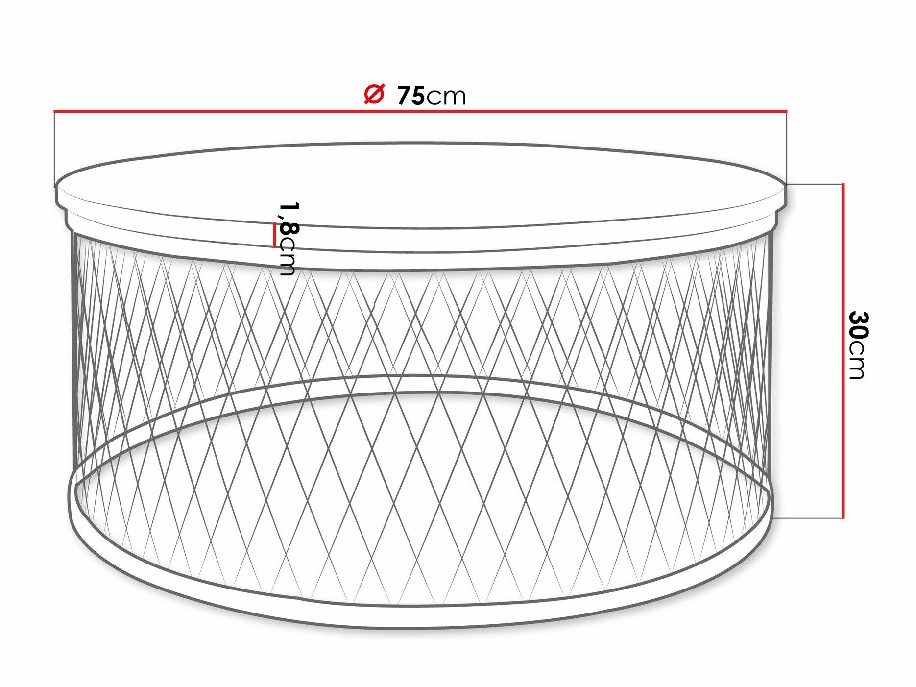 Table basse Oswego 128 (Chêne doré artisanal)