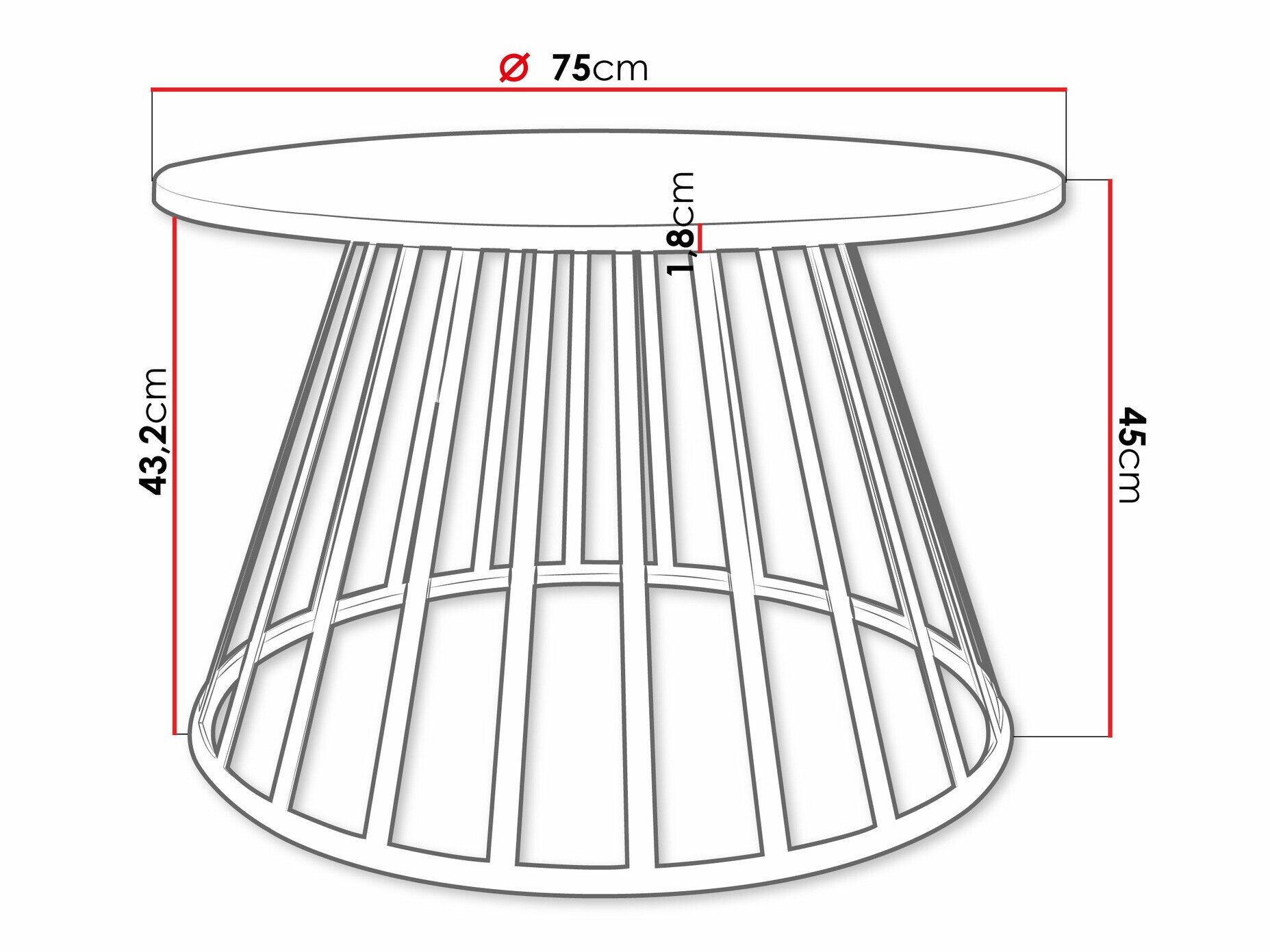 Table basse Oswego 129 (Blanc)