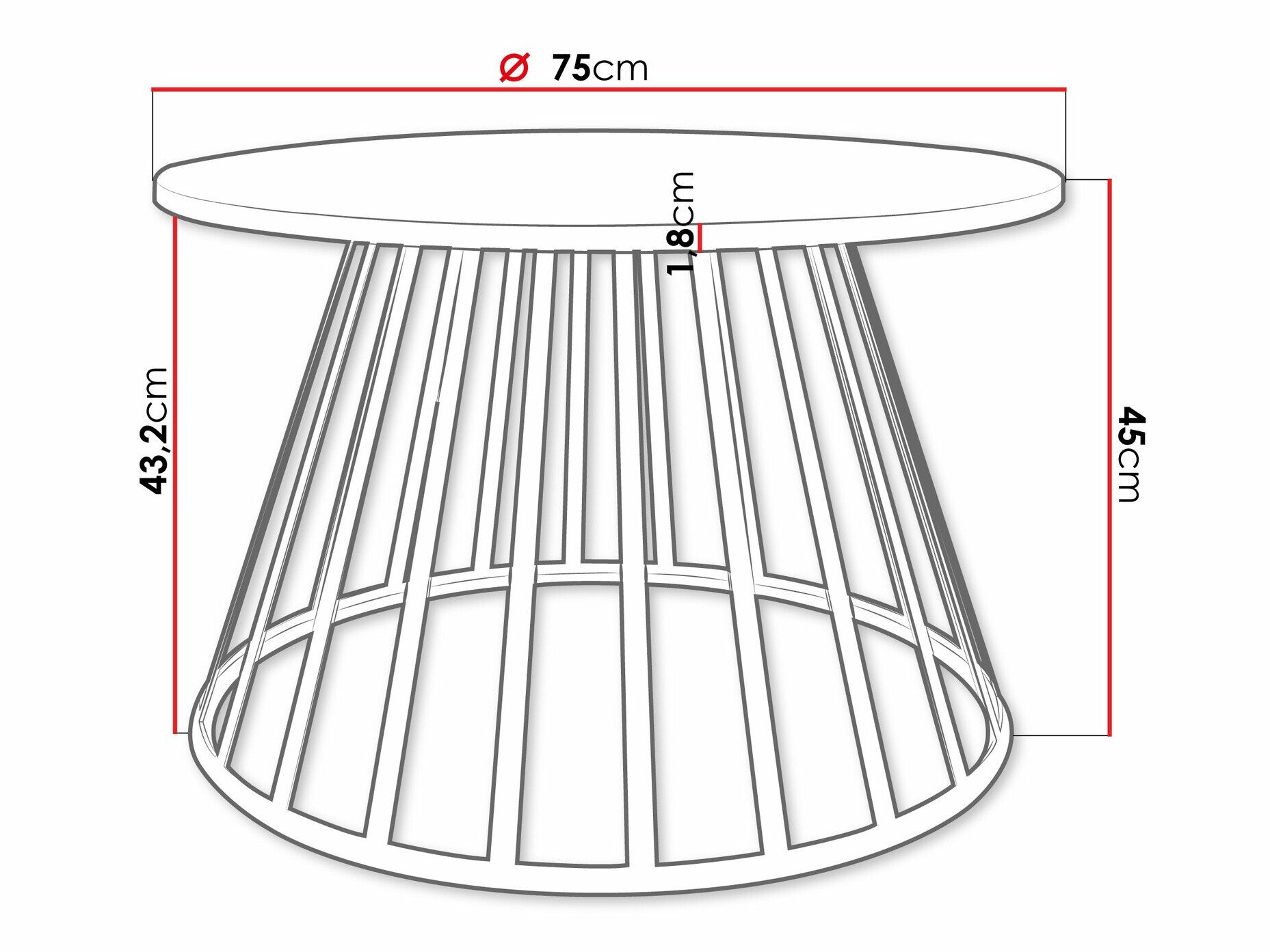 Table basse Oswego 129 (Marbre blanc)