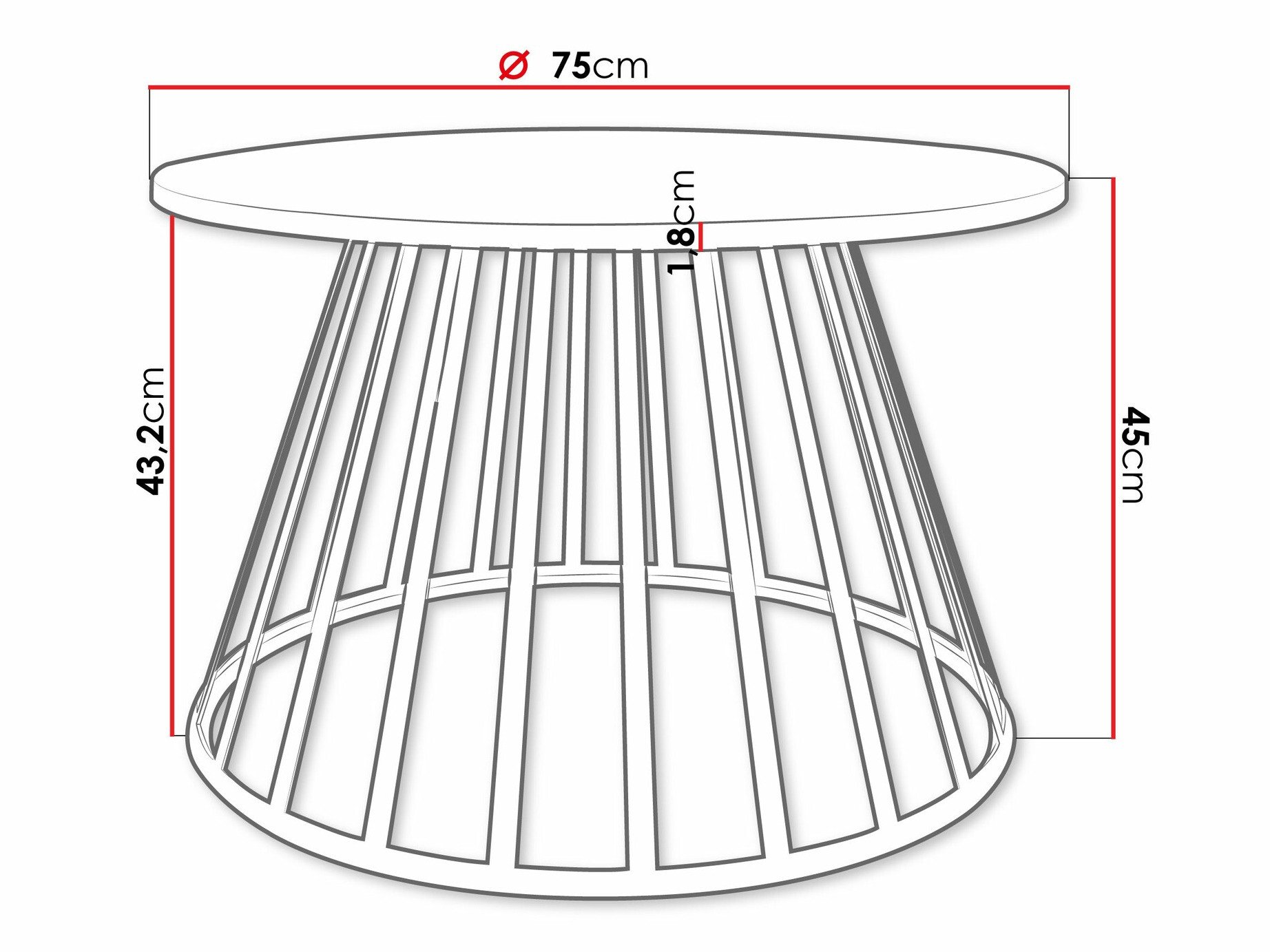 Table basse Oswego 129 (Marbre noir)