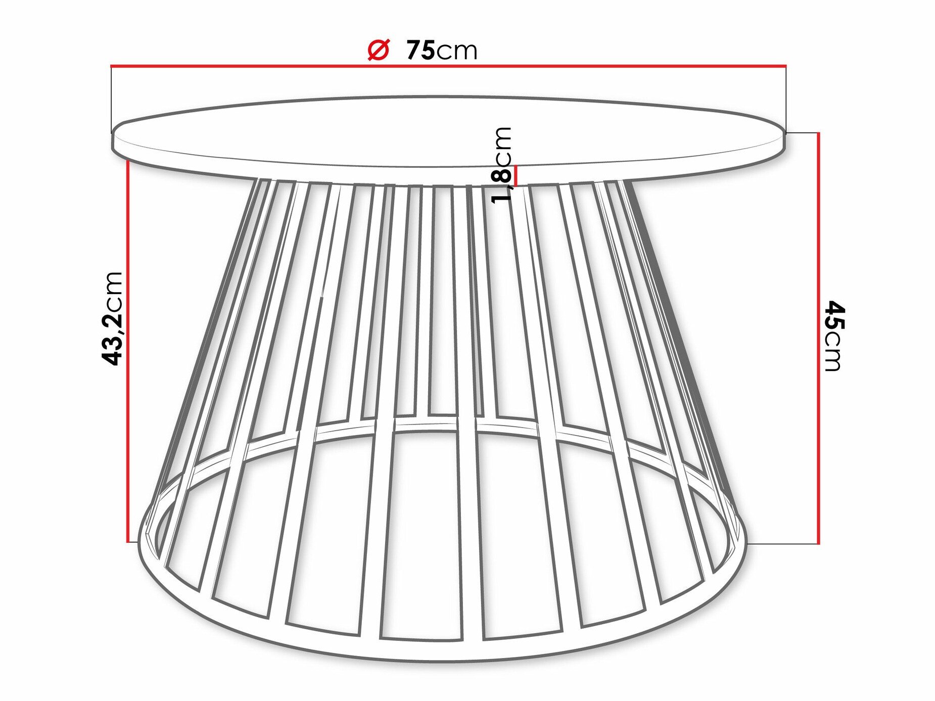 Table basse Oswego 129 (Noir)