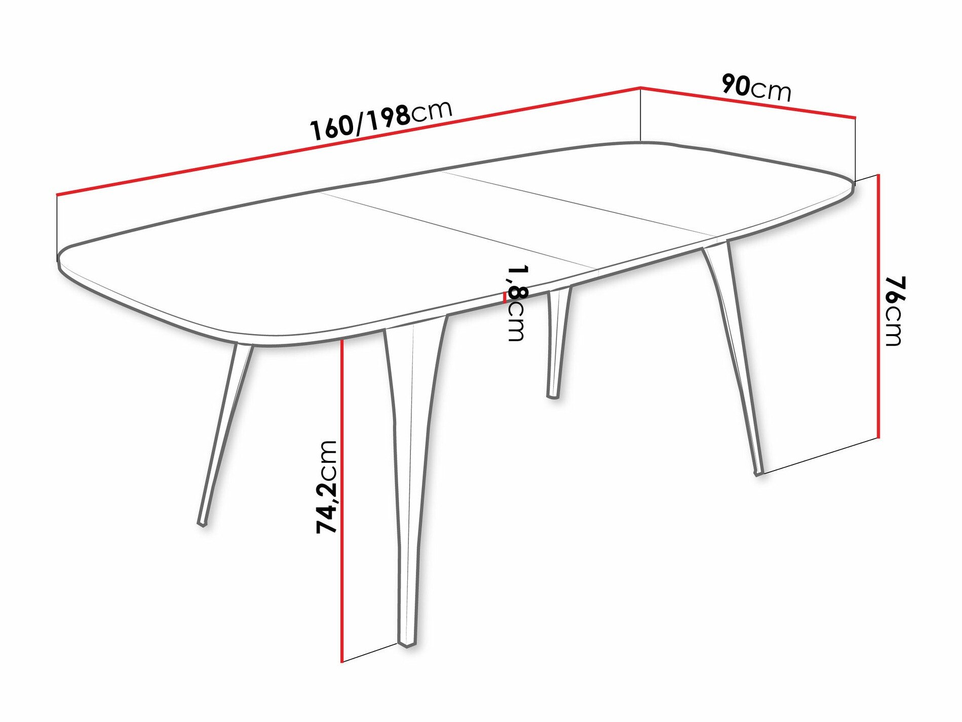 Table Oswego 131 (Blanc)