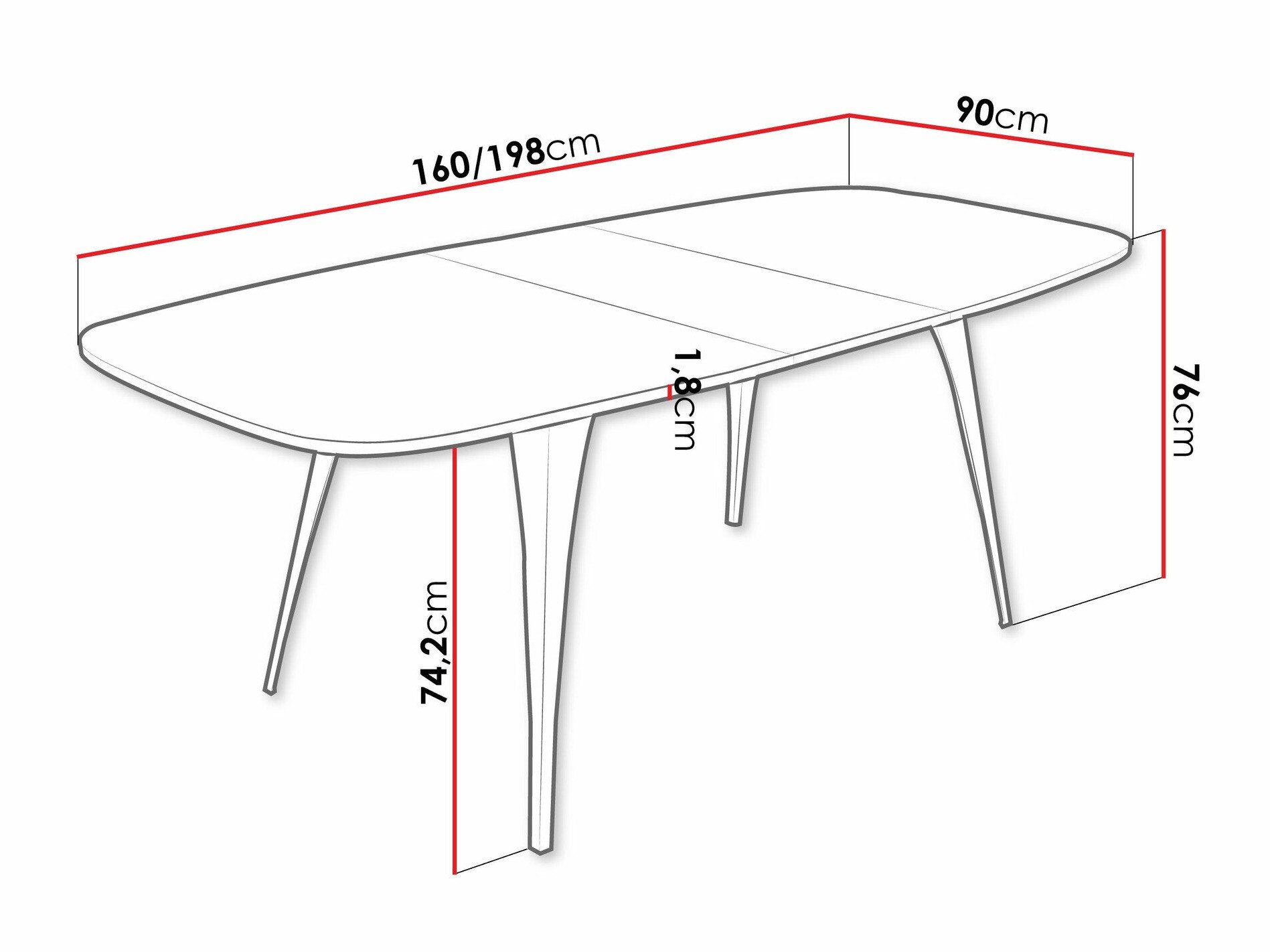 Table Oswego 131 (Chêne doré artisanal)