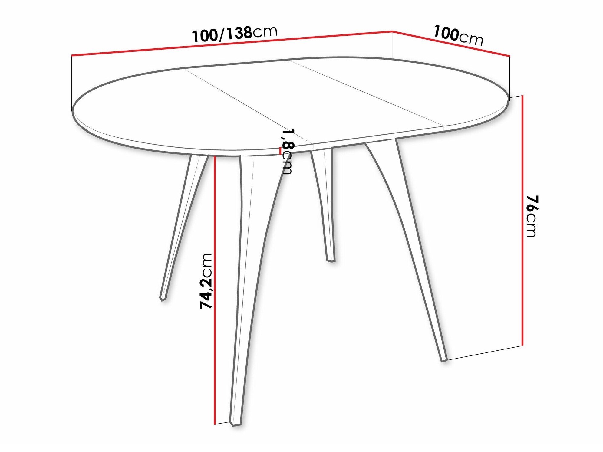 Table Oswego 132 (Chêne doré artisanal)